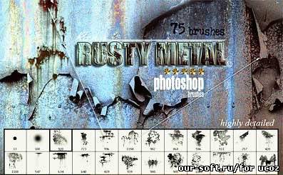 Кисти для Photoshop - Ron's Rusty Metal Brushes