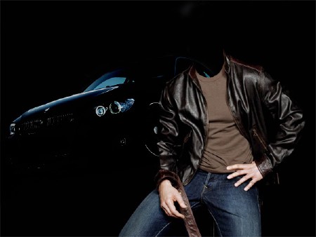 Photoshop шаблон - Коллаж с BMW