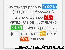 Подробная статиска с использованием Информера на uCoz