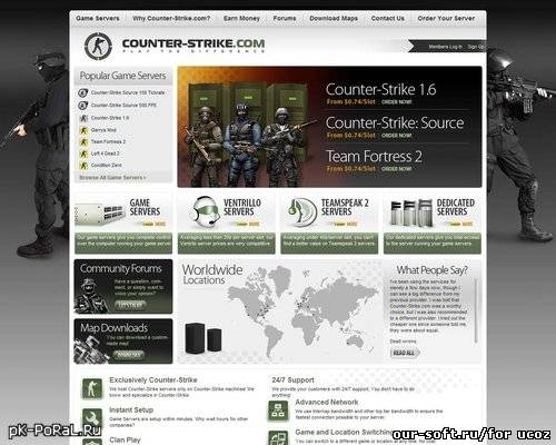 Красивый шаблон в белом цвете!Рип counter-strike.com