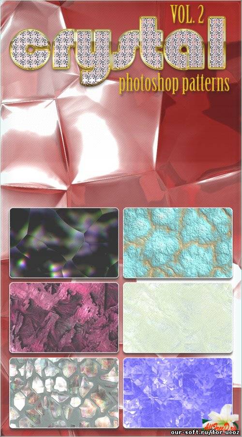 Заливки для Photoshop - Crystal Patterns #2