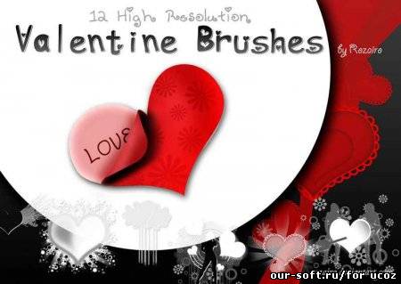 Кисти для Photoshop - Valentine Brush by Rozairo