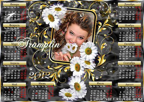 Календарь-Рамка  на 2012 год - Я ромашкам желанье загадаю
