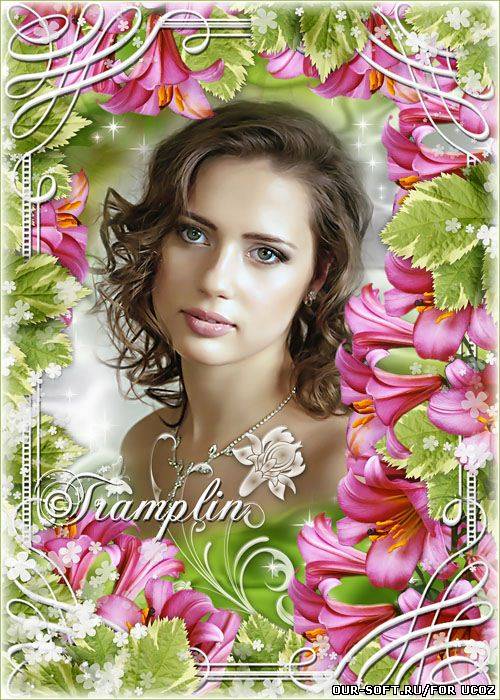 Цветочная фоторамка – Дари мне только лилии – Прекрасные цветы