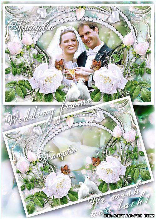 Свадебная праздничная рамка - Вам открылась в жизнь дорога
