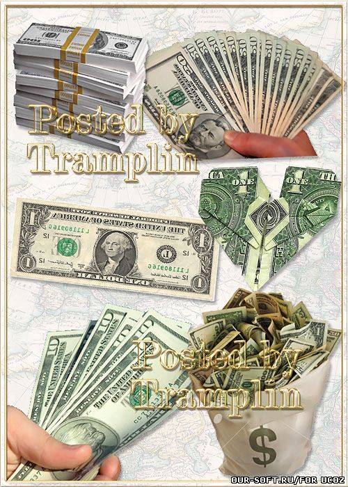 Клипарт в  Png  – Доллары, деньги - Dollar heart