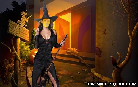 Шаблон женский - праздник хеллоуин