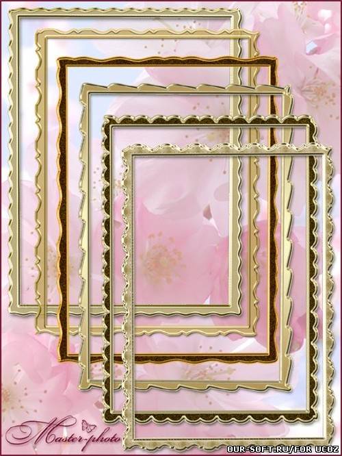 Золотые рамки вырезы для вашего творчества в фотошопе