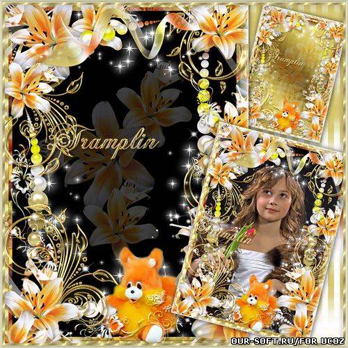 Рамка с лилиями и белочкой – Примеряют цвета, как наряды