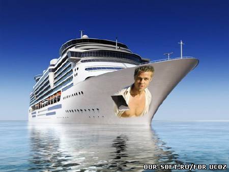 Рамка для фотошопа - фото на корабле