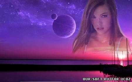 Рамка для фотомонтажа - красивый вечер