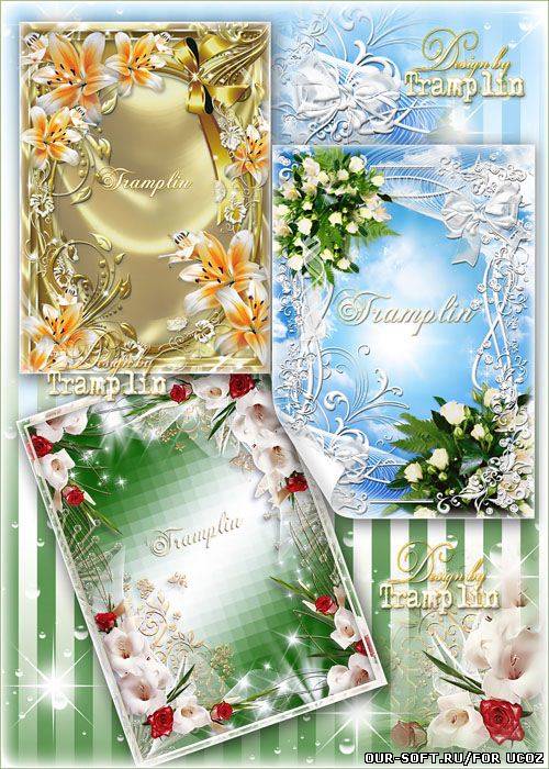 Цветочные рамки для фото – Листья и стебли полны красоты