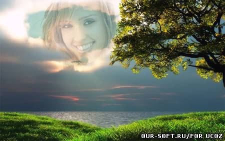 Рамка для фотошопа - на фоне природы