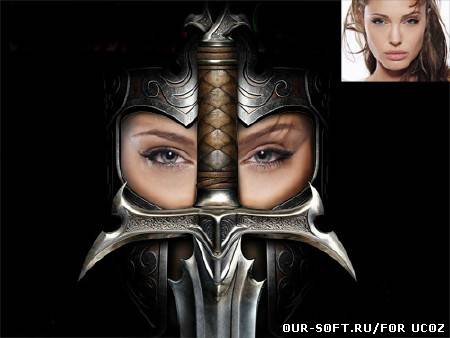 Шаблон женский - девушка воин