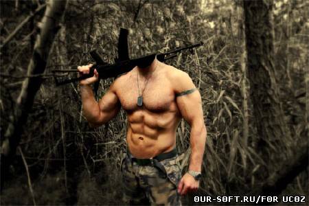 Шаблон psd - сильный парень