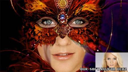 Шаблон для фотошопа - карнавальная маска