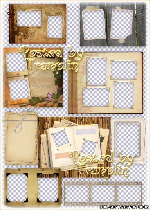 Старый альбом – Страницы для семейного альбома в стиле ретро