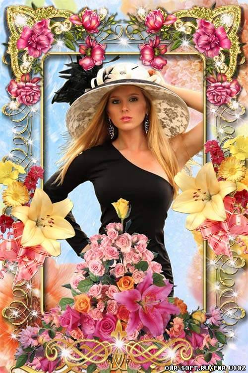 Красивая цветочная рамочка - Леди совершенство