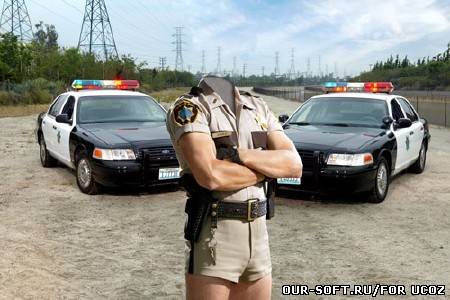 Шаблон для фотомонтажа - полицейский