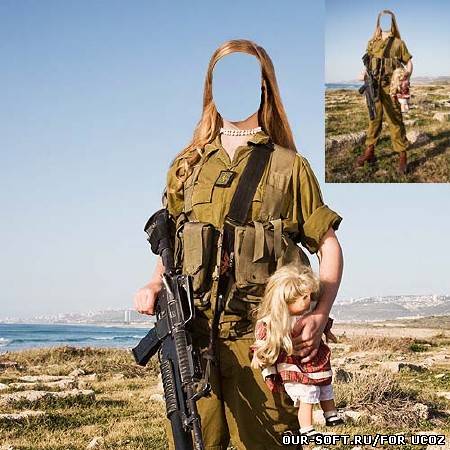 Шаблон для фотошопа - девушка боец за справедливость