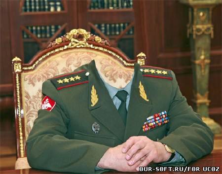 Шаблон psd - в форме генерала