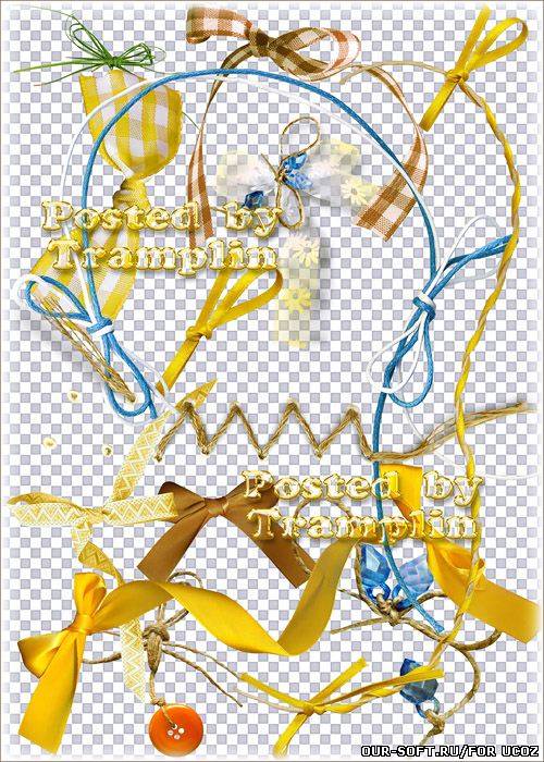 Клипарт на прозрачном фоне – Банты, завязки, прошивки