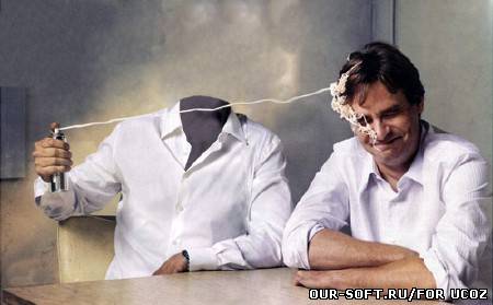 Шаблон для фотомонтажа - пошутил над мужиком