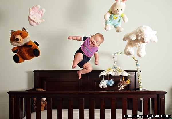 Шаблон для детей-прыжок младенца