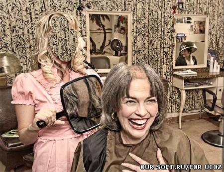 PSD шаблон - веселенькая стрижка