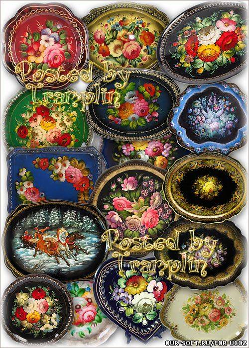 Сувенирные расписные подносы
