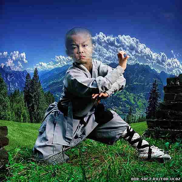 Шаблон детский-каратист