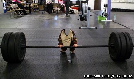 Шаблон детский - юный штангист