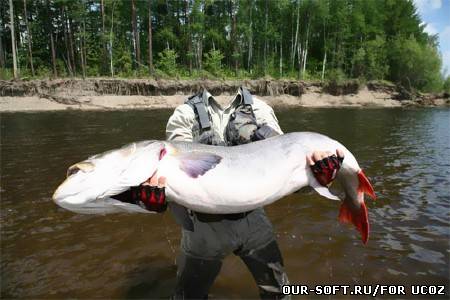 Шаблон для фотошопа - Большая рыбная ловля