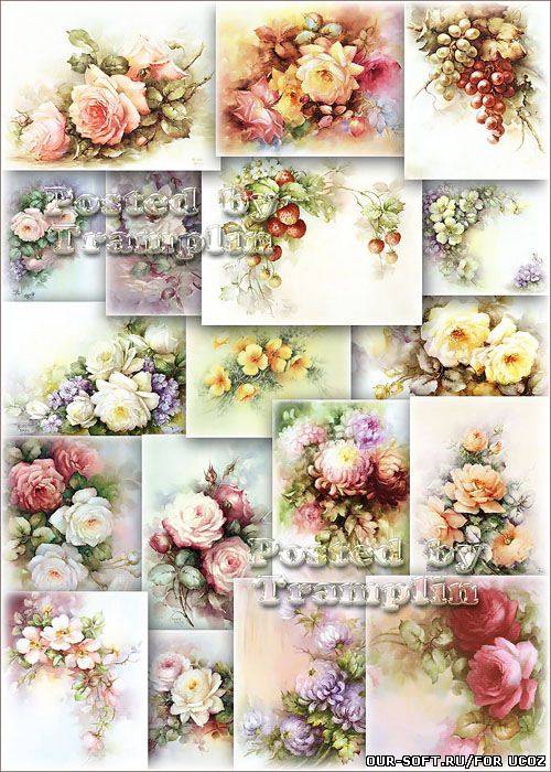 Цветочный Прованс – Красивые фоны для декупажа