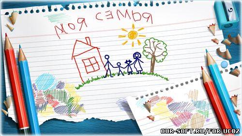 Исходник Psd – Я Рисую – Карандаши, листок и нить штриха