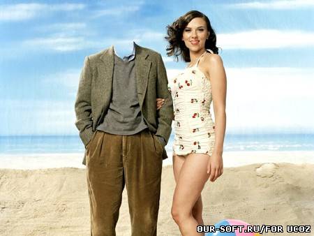 Простой мужчина с моделью - шаблон psd