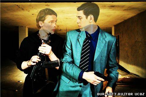 Мужской фотошаблон-ребята из бригады