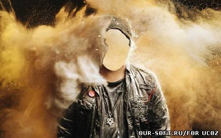 Шаблон для фотомонтажа - В центре песочной бури