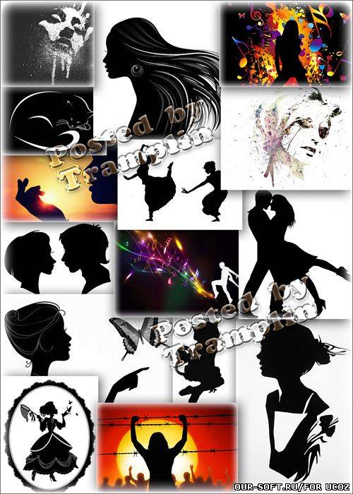 Растровый клипарт - Силуэты