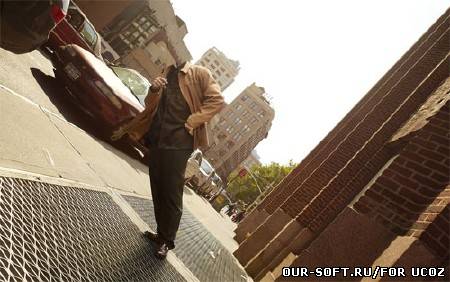 Шаблон для фотомонтажа - В перевернутом мире