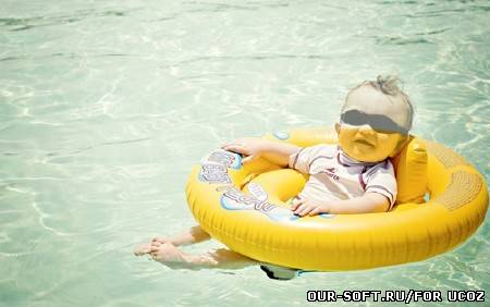 Детский шаблон - Мальчик на отдыхе