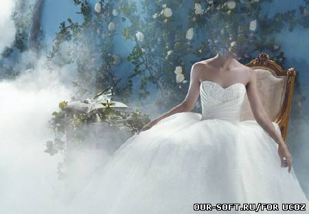 Шаблон женский - Нежная золушка с хрустальной туфелькой