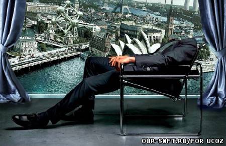 Фотошаблон для мужчин-Париж из моего окна