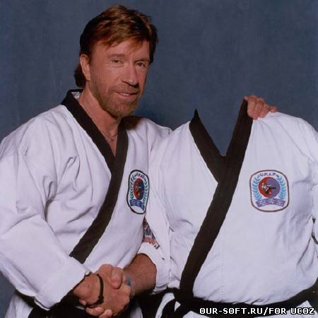 Шаблон для фотомонтажа - Фотосессия с Чаком Норрисом