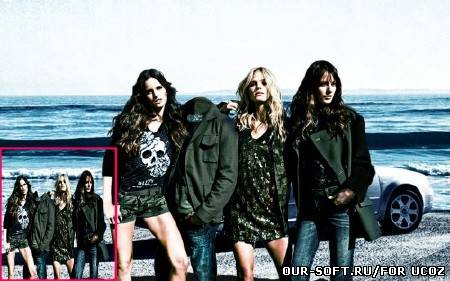 Psd для фотомонтажа - В компании обоятельных девушек у моря