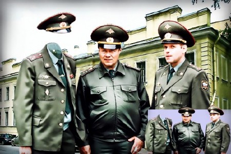 Многослойный шаблон для фотошопа - Офицеры из сериала солдаты