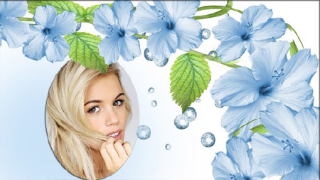Фоторамка psd - Нежные цветочки