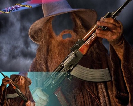 Костюм для фотошоп - Бородатый автоматчик