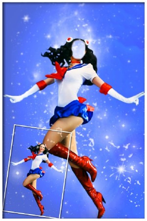 Фотошаблон для фотомонтажа - Веселая девушка