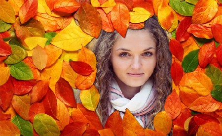 Фоторамка psd - Красивые листья
